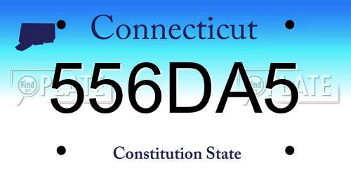 556DA5 Connecticut License Plate
