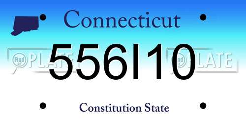 556I10 Connecticut License Plate