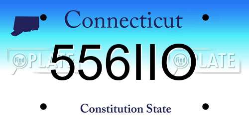 556IIO Connecticut License Plate