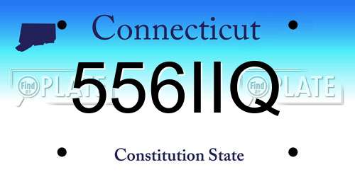 556IIQ Connecticut License Plate