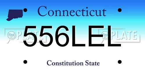 556LEL Connecticut License Plate