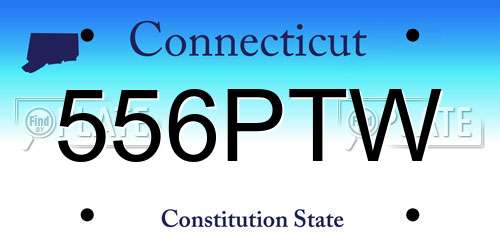 556PTW Connecticut License Plate