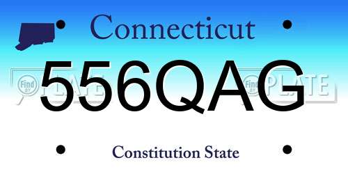 556QAG Connecticut License Plate