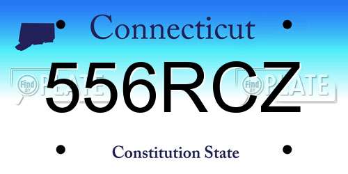 556RCZ Connecticut License Plate