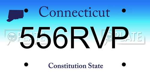 556RVP Connecticut License Plate