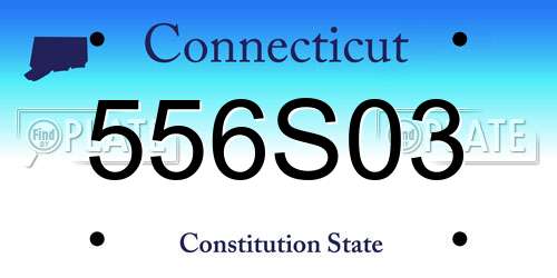 556S03 Connecticut License Plate
