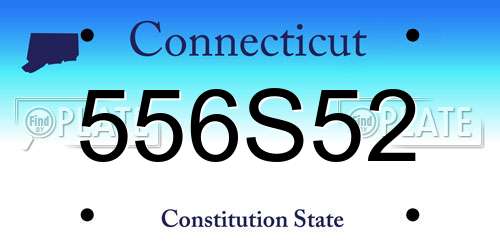556S52 Connecticut License Plate
