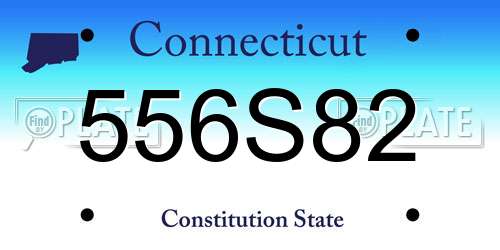 556S82 Connecticut License Plate