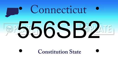 556SB2 Connecticut License Plate
