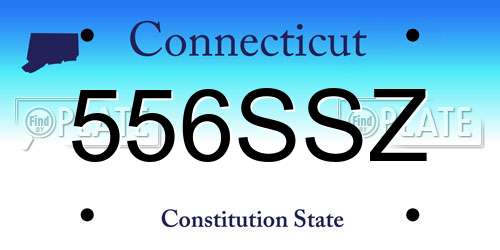 556SSZ Connecticut License Plate