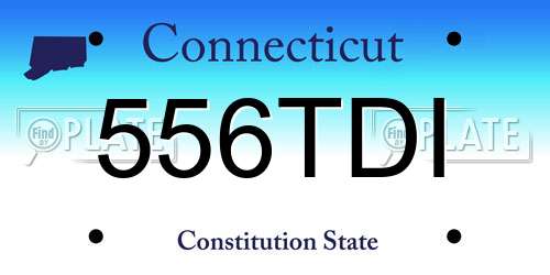 556TDI Connecticut License Plate