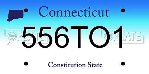 556TO1 Connecticut License Plate