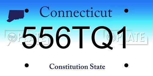 556TQ1 Connecticut License Plate