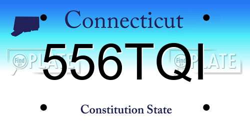 556TQI Connecticut License Plate