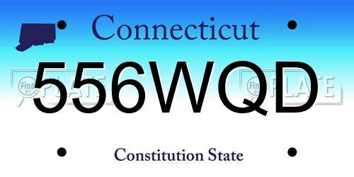 556WQD Connecticut License Plate