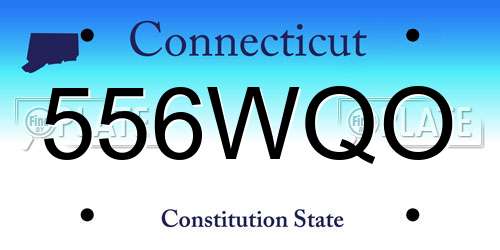 556WQO Connecticut License Plate