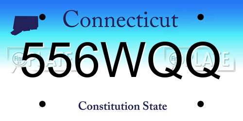 556WQQ Connecticut License Plate