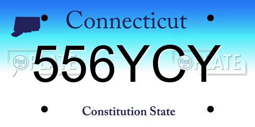 556YCY Connecticut License Plate