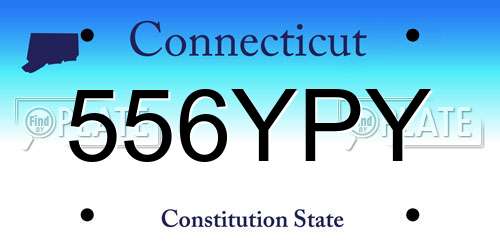 556YPY Connecticut License Plate