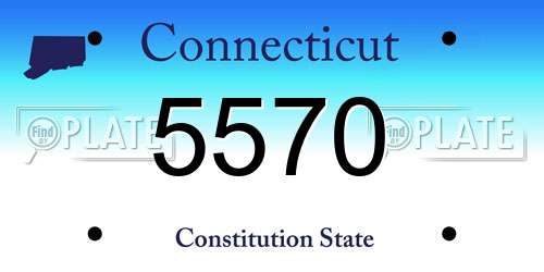 5570 Connecticut License Plate