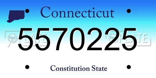 5570225 Connecticut License Plate