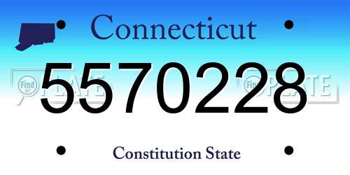 5570228 Connecticut License Plate