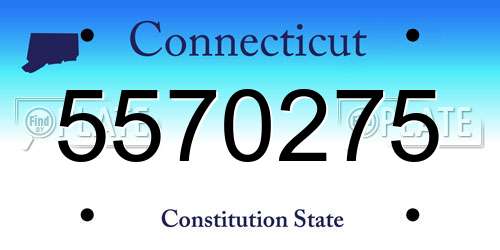 5570275 Connecticut License Plate