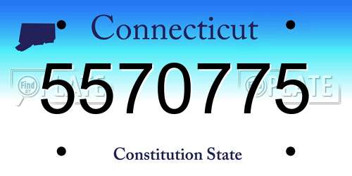 5570775 Connecticut License Plate