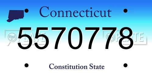 5570778 Connecticut License Plate