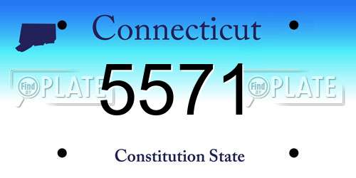5571 Connecticut License Plate
