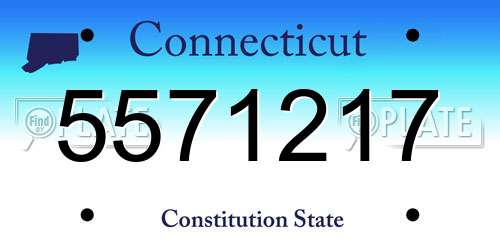 5571217 Connecticut License Plate