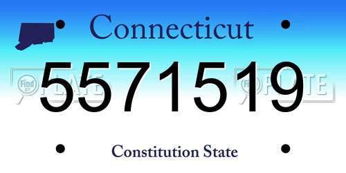 5571519 Connecticut License Plate