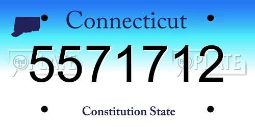 5571712 Connecticut License Plate