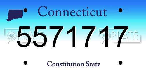 5571717 Connecticut License Plate