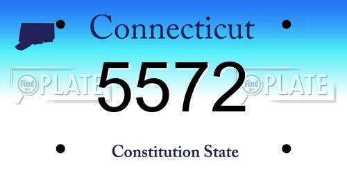5572 Connecticut License Plate