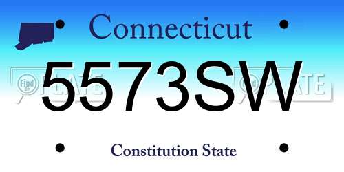5573SW Connecticut License Plate