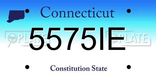 5575IE Connecticut License Plate