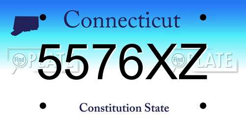 5576XZ Connecticut License Plate