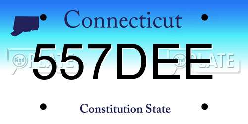 557DEE Connecticut License Plate