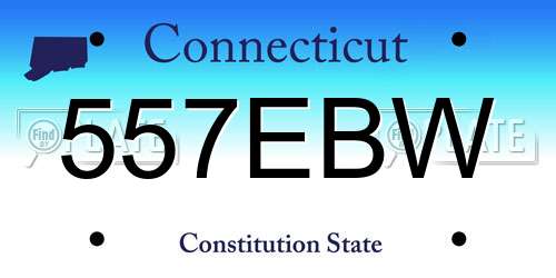 557EBW Connecticut License Plate