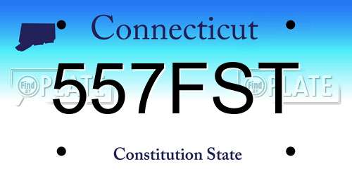 557FST Connecticut License Plate