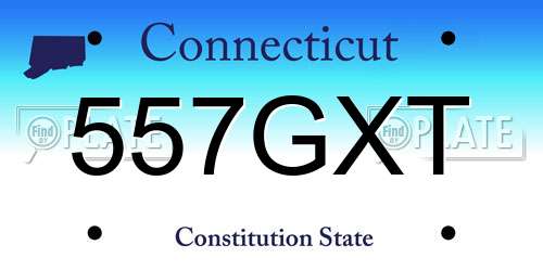 557GXT Connecticut License Plate