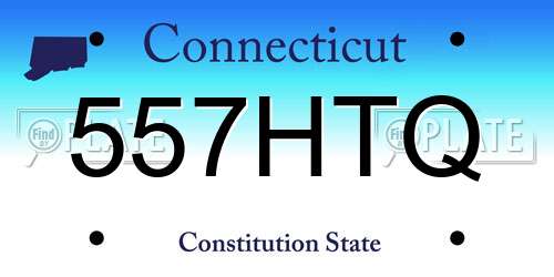 557HTQ Connecticut License Plate