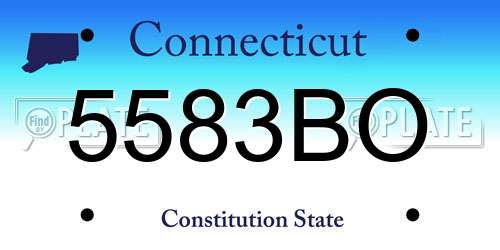 5583BO Connecticut License Plate