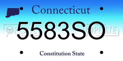 5583SO Connecticut License Plate