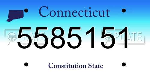 5585151 Connecticut License Plate