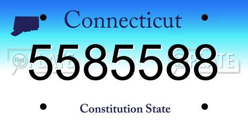 5585588 Connecticut License Plate