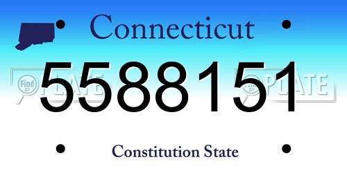 5588151 Connecticut License Plate