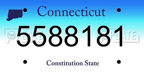 5588181 Connecticut License Plate