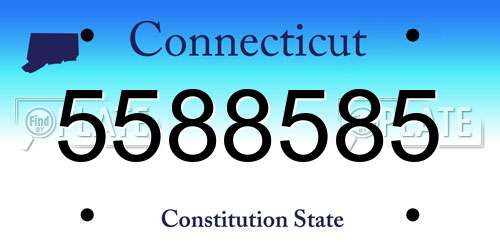 5588585 Connecticut License Plate